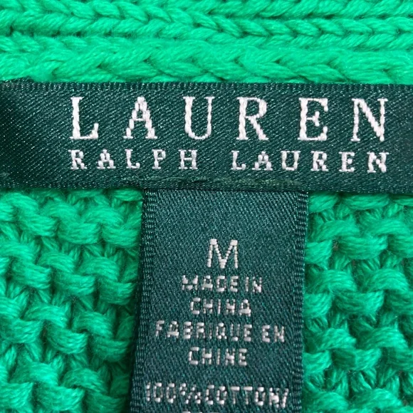 Ralph Lauren Vibrant Green Boatneck Knit Sweater - Picture 2 of 5